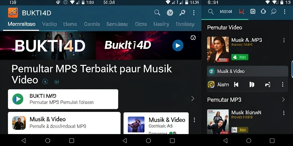 Tampilan antarmuka Pemutar MP3 BUKTI4D yang menarik dan user-friendly.