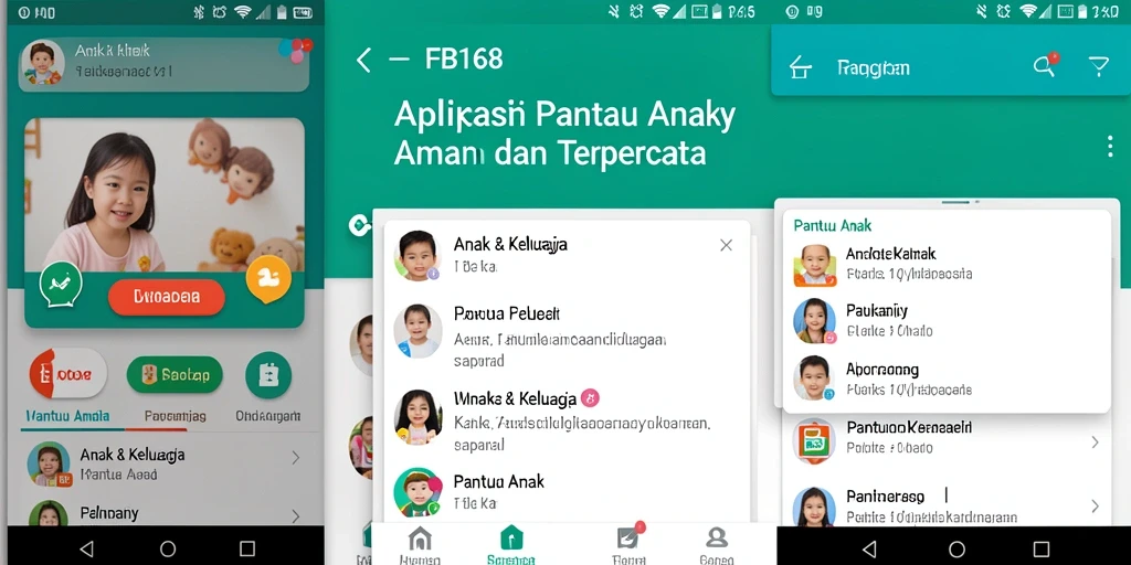 Tampilan antarmuka FB168 yang ramah pengguna untuk memantau anak.
