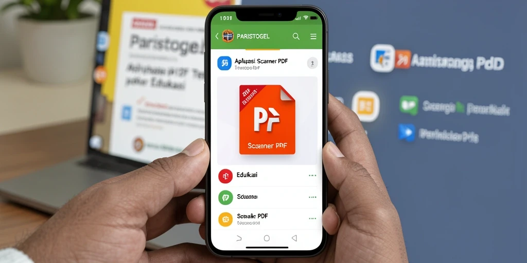Antarmuka aplikasi PARISTOGEL yang sederhana dan fungsional untuk Scanner PDF.