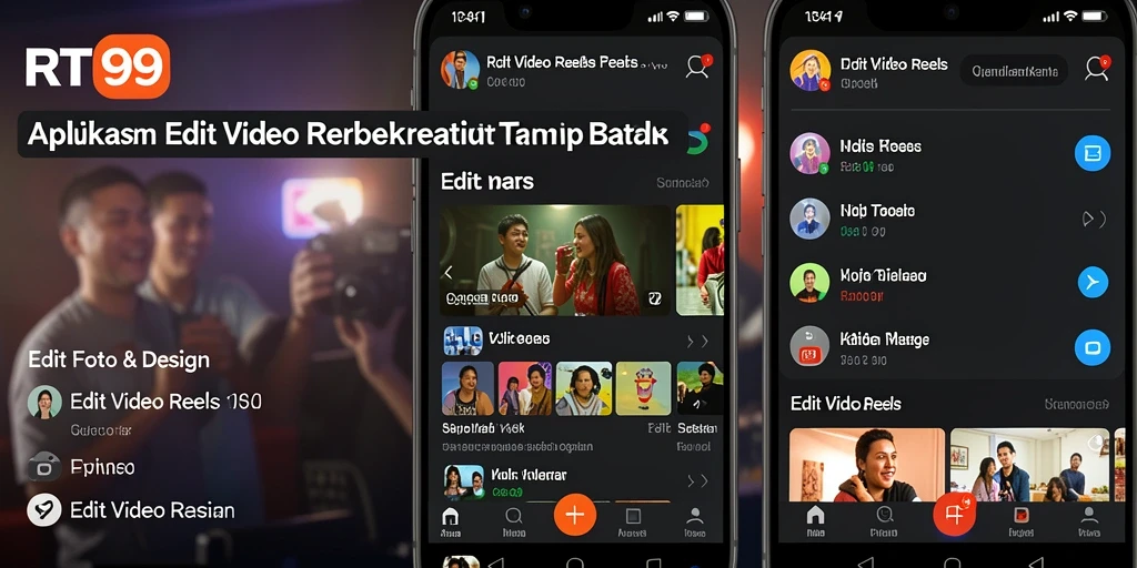 Antarmuka RT99 yang intuitif untuk Edit Video Reels yang menarik.