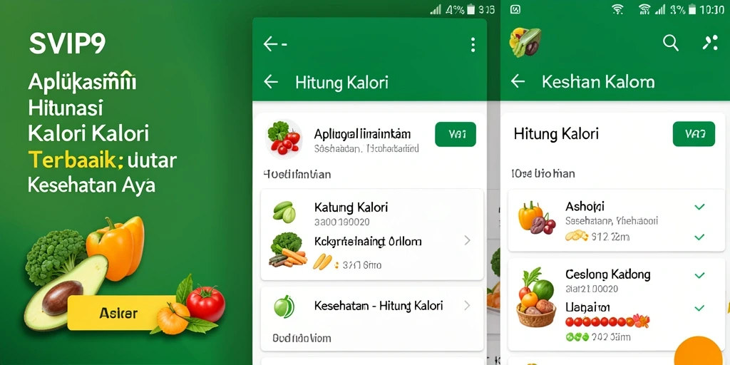 Antarmuka pengguna SVIP9 yang intuitif dan fungsional untuk Hitung Kalori.