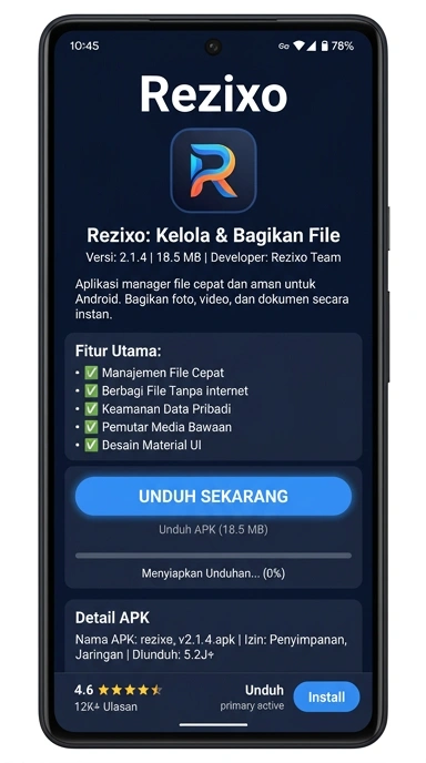 Panduan Unduh dan Instal APK rezixo untuk Android