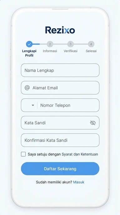 Daftar Akun Baru Rezixo untuk Pengguna Android