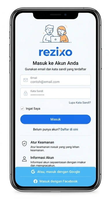 Panduan Masuk Akun Rezixo untuk Pengguna Android